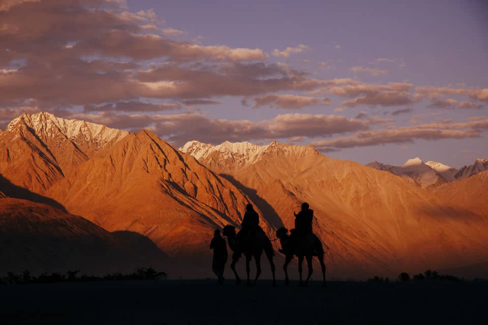 sunrise in nubra valley