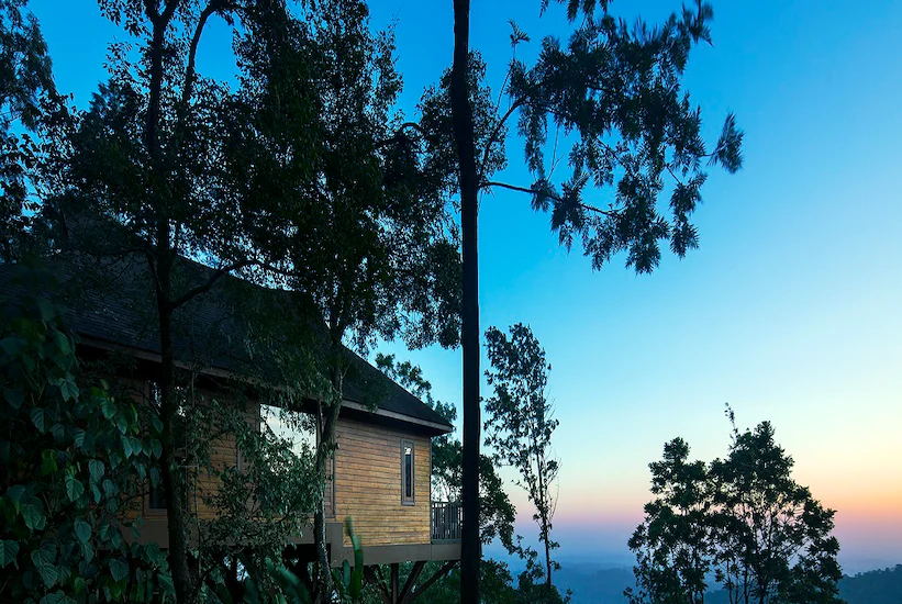 The Tamara in Chikmagalur is a luxurious resort set amid coffee and spice plantations, offering a peaceful getaway surrounded by nature