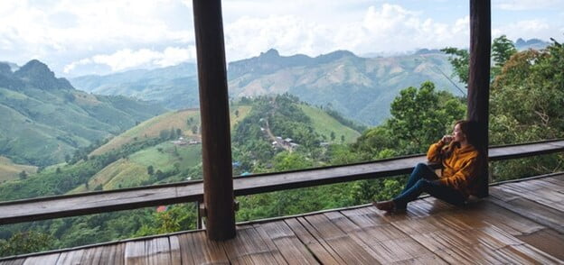 The Serene Resort, Ooty : a secluded luxury resort in South India, with a private pool and a view of the surrounding mountains and valleys. The image captures the feeling of peace and tranquility that the resort offers, and it is sure to make readers want to escape to their own private paradise.