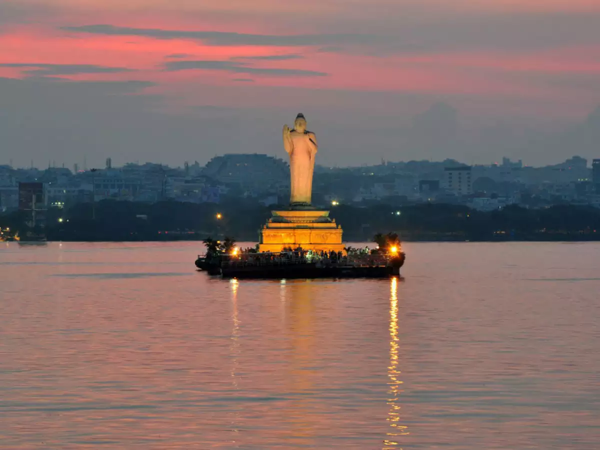 Hussain Sagar Lake and Birla Temple
