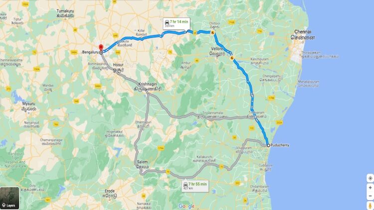 bangalore to pondicherry road trip